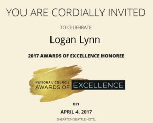 Logan Lynn 2017 Awards of Excellence Honoree